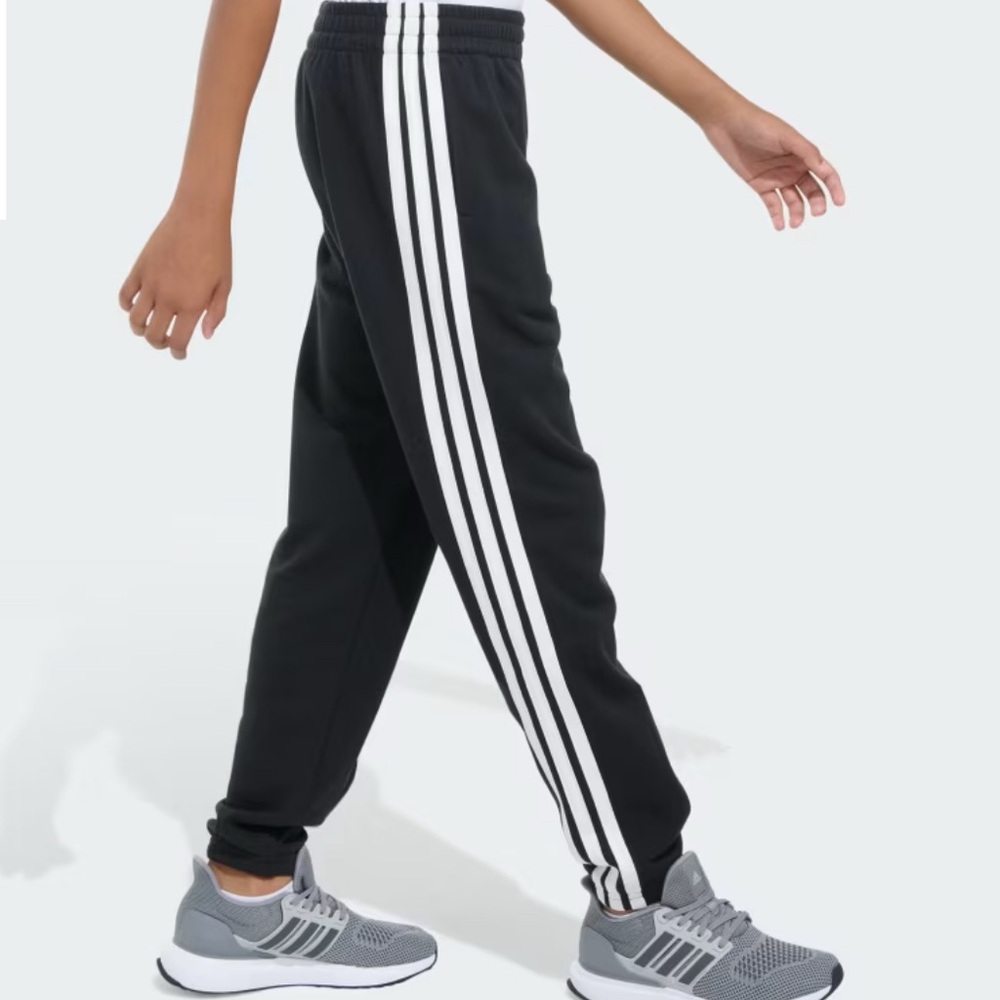 ADIDAS US ELASTIC WAISTBAND ESSENTIALS 3-STRIPES JOGGERS Young Boys SZ:14-16 EUC